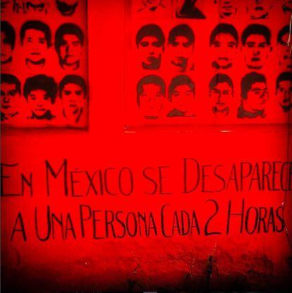 Rostros de los desaparecidos en las montañas de Guerrero.