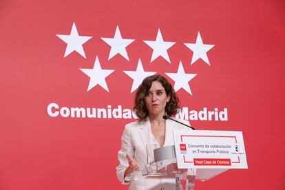 La presidenta de la Comunidad de Madrid, Isabel Díaz Ayuso, el 11 de julio en la capital.