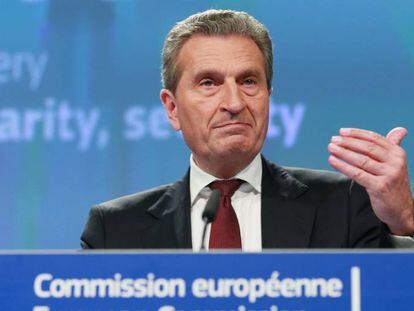 El comisario europeo de Presupuestos, Günther Oettinger.