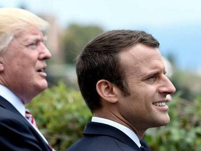 Donald Trump y Emmanuel Macron, presidentes de EE UU y Francia. 