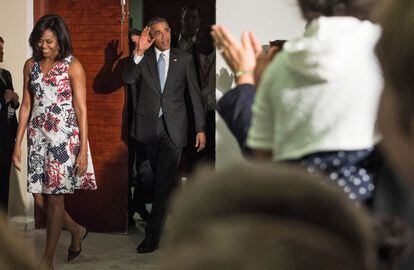 El presidente Barack Obama y su esposa Michelle, por las calles de La Habana. 