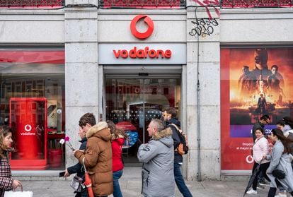 Una tienda de vodafone en Madrid.