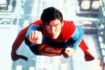 Christopher Reeve, en el primer <i>Superman</i>, de 1978.