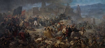 En el plat negatiu de la balança de la petja napoleònica a Catalunya, hi ha el record de l’entrada a sang i foc i la repressió, com descriuen el quadre de Ramon Martí Alsina sobre el setge de Girona de 1809.