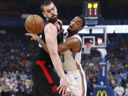 Marc Gasol bloquea a Ferguson.