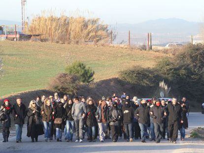 Protesta de funcionarios en la cárcel de Quatre Camins, en la Roca del Vallès.