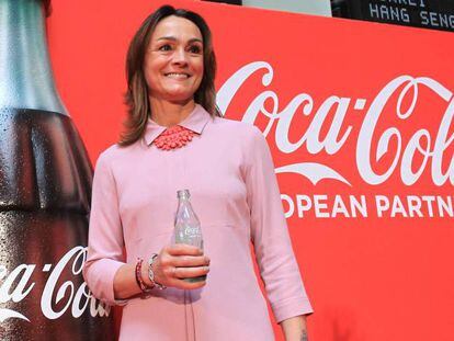 La presidenta de Coca-Cola European Partners, Sol Daurella, en la salida a Bolsa de la compañía en 2017. 