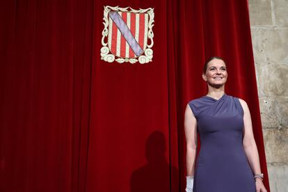 La presidenta del Govern de Baleares, Margalida Prohens, a su llegada para informar sobre los miembros del nuevo Govern, el pasado 10 de julio, en Palma de Mallorca.