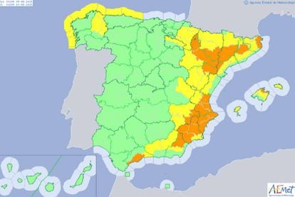 Previsión meteorológica para este viernes en España.
