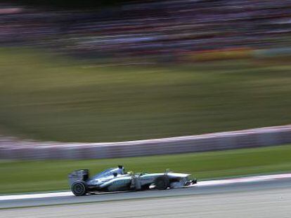Rosberg, rodando ayer en Montmel&oacute;