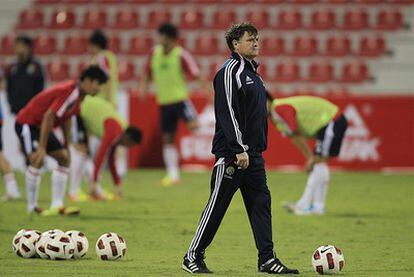 Camacho, durante un entrenamiento con la selección China.