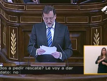 Rajoy a Díez: “¿Reconoce que se equivocó al apoyar el rescate?”