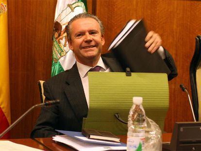 Manuel Ángel Vázquez Medel, el pasado martes en el Parlamento.