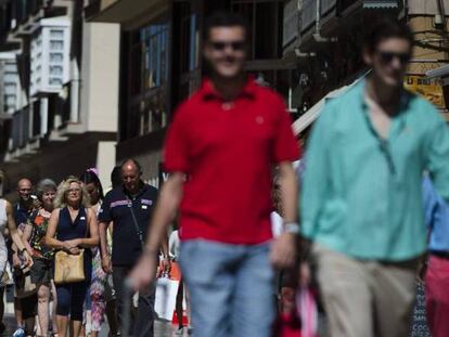 Turistas en el centro de Málaga