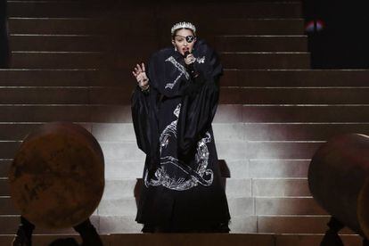 Un momento de la actuación de Madonna en Eurovisión