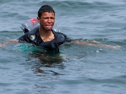 Aschraf en su segundo intento de entrar a Ceuta, el pasado 19 de mayo.