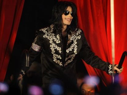 Michael Jackson, durante el anuncio de los conciertos en Londres, en marzo de 2009.