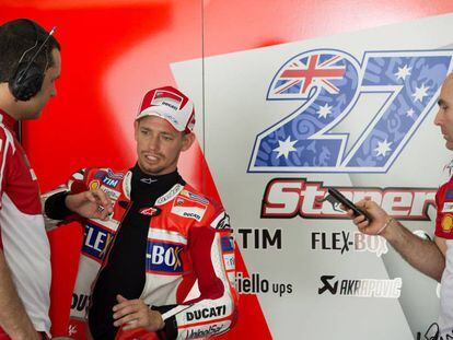 Casey Stoner, durante los tests de pretemporada en Sepang. 