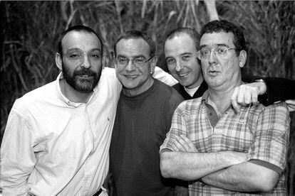 D&#039;esquerra a dreta els actors Santi Ib&aacute;&ntilde;ez, Pep Anton Mu&ntilde;oz, Manel Barcel&oacute; i Ferran Ra&ntilde;&eacute;.