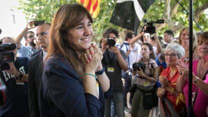 28/07/2022 - La Presidenta del Parlament de Cataluña Laura Borràs, suspendida de su cargo y de su escaño de diputada por la Mesa del PArlament. Foto: Massimiliano Minocri