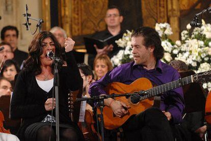 Tito Losada en una misa flamenca.