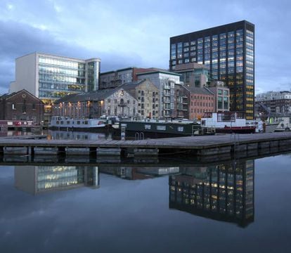 Concentración de empresas tecnológicas en el llamado 'Silicon Docks' de Dublín.