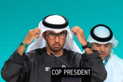 El ministro de Industria y presidente de la COP28, Sultan Ahmed Al Jaber, este lunes.
