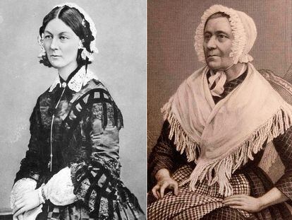 Florence Nightingale (a la izquierda) y Betsi Cadwaladr, consideradas dos de las madres de la enfermería.