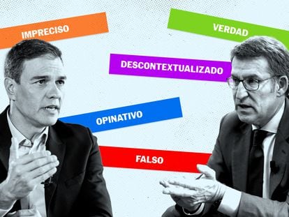 Mentiras y medias verdades del debate entre Sánchez y Feijóo