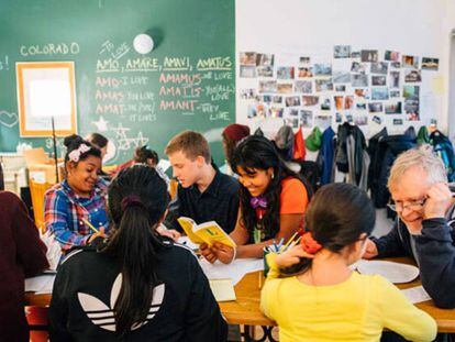 Stephen Haff durante una de las clases en Brooklym &copy; Yoon Kim