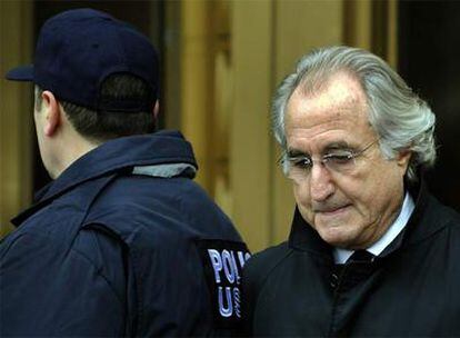 Bernard Madoff a la salida del Tribunal Federal, el pasado enero.
