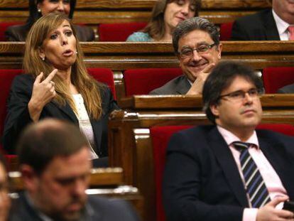 Alicia Sánchez-Camacho, durante la sesión de control al gobierno catalán que se celebró este miércoles.