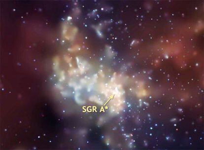 Una imagen de Sagitario A, un agujero negro supermasivo