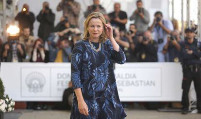 Emily Watson, a su llegada al Festival de San Sebasti&aacute;n.  