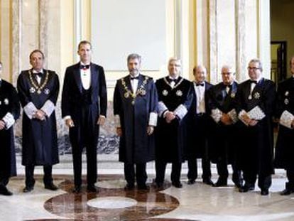 El Rei i la Sala de Govern del Suprem en l'obertura de l'any judicial, el passat 8 de setembre.