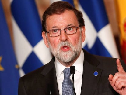 Mariano Rajoy durante una comparecencia en Roma.