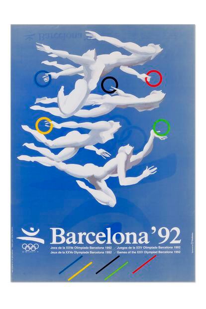 El cartel de los Juegos Olímpicos de 1992 creado por Pla-Narbona.