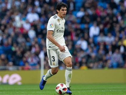 Vallejo, durante el partido ante el Melilla.