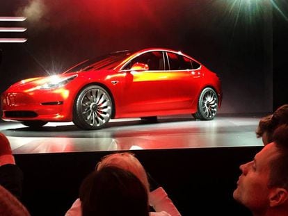 La presentación del Model 3 hace tres años.