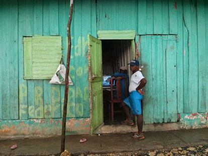Poblado chabolista en San Pedro de Macor&iacute;s, Rep&uacute;blica Dominicana.