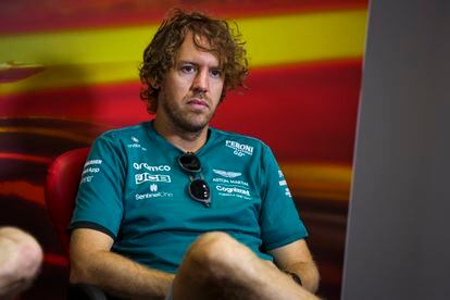 Sebastian Vettel, el viernes en el Gran Premio de España en Montmeló.