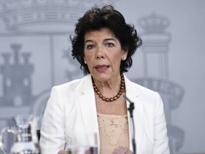 La ministra Portavoz, y de Educación y Formación Profesional, Isabel Celaá.