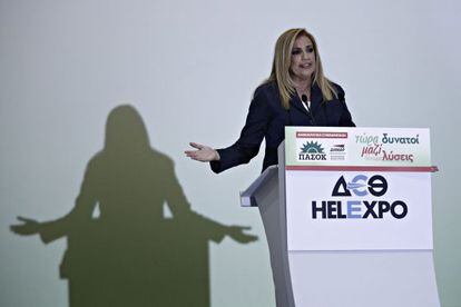 Fofi Yenimatá, líder del Pasok, en Salónica.
