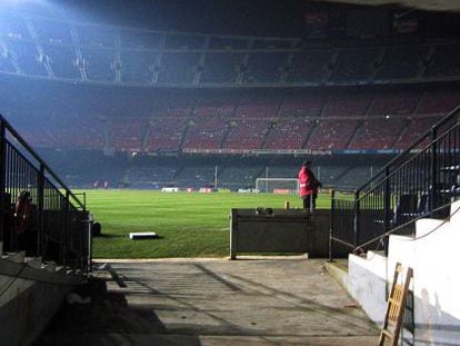 Una imagen sin p&uacute;blico del Camp Nou. 