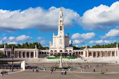 Vista del santuario de Fátima, en Portugal.