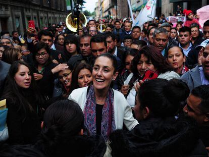 Claudia Sheinbaum el día en que tomó posesión como jefa de Gobierno de la Ciudad de México, en diciembre de 2018.