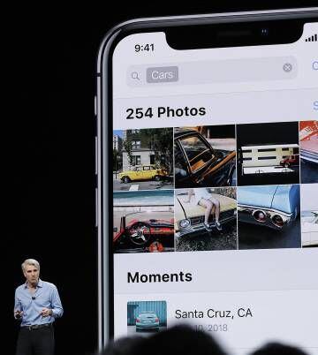 Craig Federighi, durante el acto en San José.