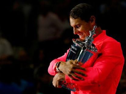 El día después de proclamarse campeón del US Open, el número uno (Manacor, 31 años) recibe a EL PAÍS en la azotea de un rascacielos neoyorquino. Está relajado y transmite paz después del trabajo bien hecho