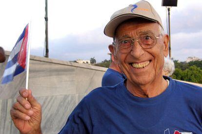 Francisco Rey, en una reciente celebración del Primero de Mayo en Cuba.