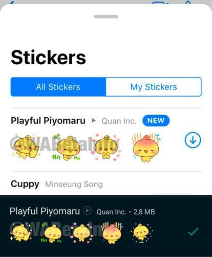 Stickers animados de WhatsApp.